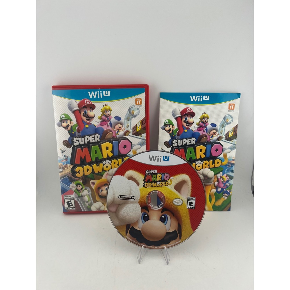 Super Mario 3D World Nintendo Wii U Red Case CIB WUP P ARDE USZ 2013 E Everyone